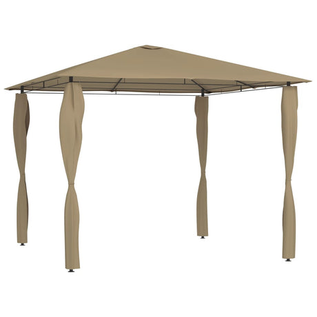 Vidaxl Arbor med stang dækker 160 g m² 3x3x2,6 m taupe