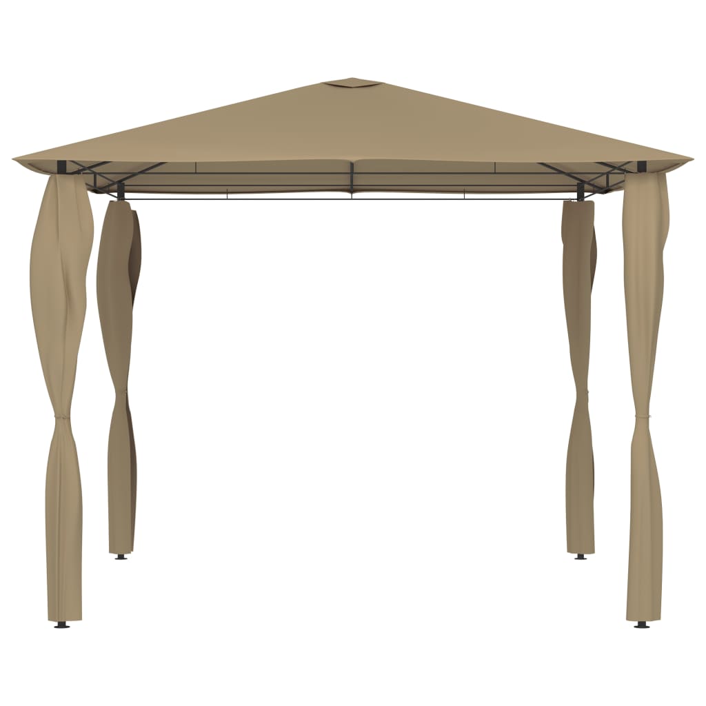 Vidaxl Arbor med stang dækker 160 g m² 3x3x2,6 m taupe