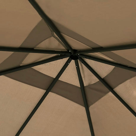 Vidaxl Arbor med stang dækker 160 g m² 3x3x2,6 m taupe