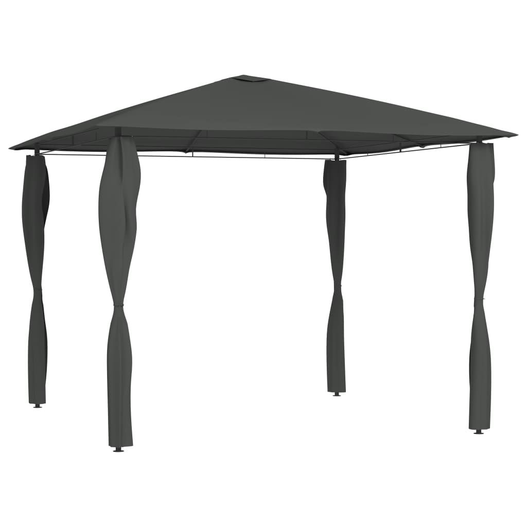 Vidaxl Arbor med stang dækker 160 g m² 3x3x2,6 m anthracit farvet