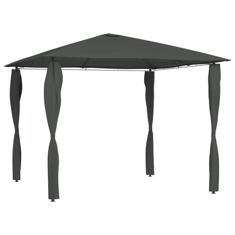 Vidaxl Arbor med stang dækker 160 g m² 3x3x2,6 m anthracit farvet