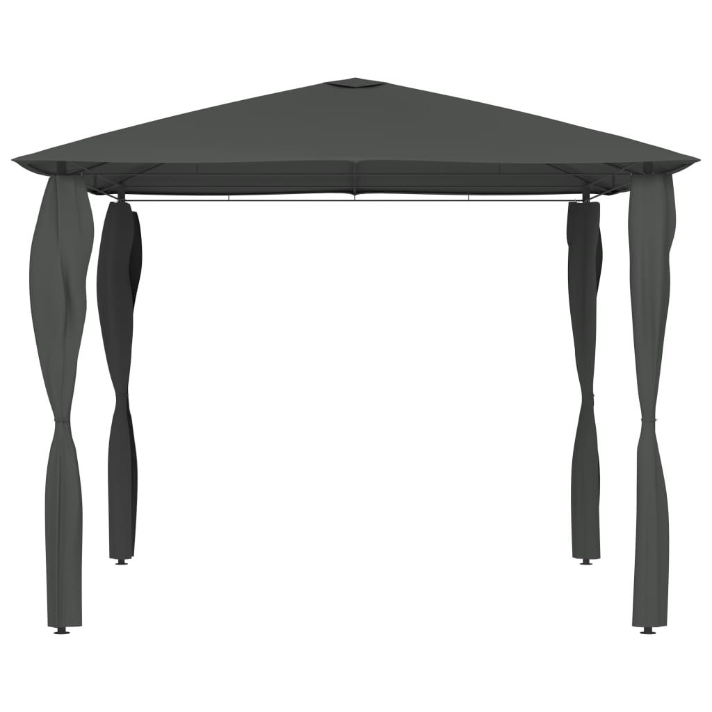 Vidaxl Arbor med stang dækker 160 g m² 3x3x2,6 m anthracit farvet