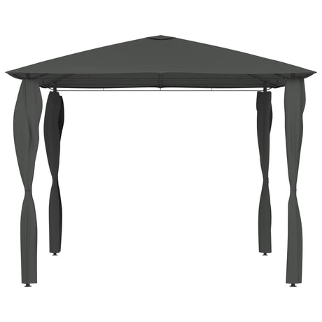 Vidaxl Arbor med stang dækker 160 g m² 3x3x2,6 m anthracit farvet