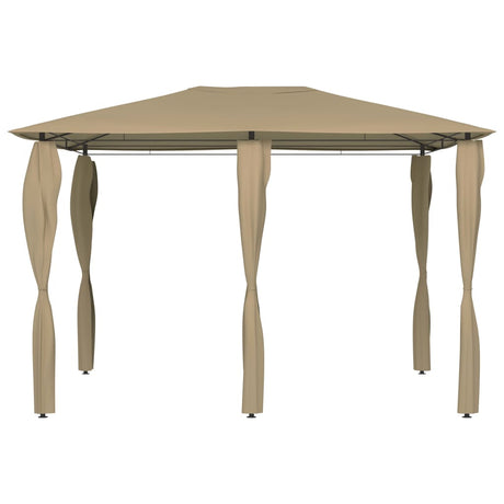 Vidaxl Arbor med stang dækker 160 g m² 3x4x2,6 m taupe