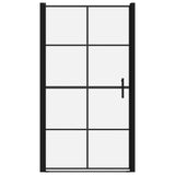 Vidaxl brusedør 100x178 cm hærdet glas sort