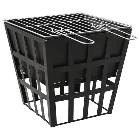 Vidaxl vuurplaats en barbecue 2-in-1 34x34x48 cm staal