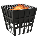 Vidaxl vuurplaats en barbecue 2-in-1 34x34x48 cm staal