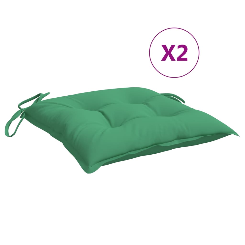 Vidaxl Stolpuder 2 St 50x50x7 cm Oxford Stof grøn