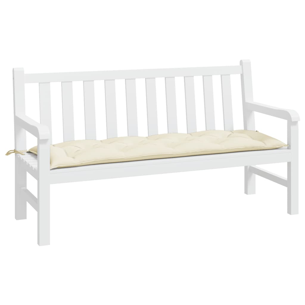 Vidaxl Garden Bench Pushion 150x50x7 cm Oxford Fabric Crèmewit