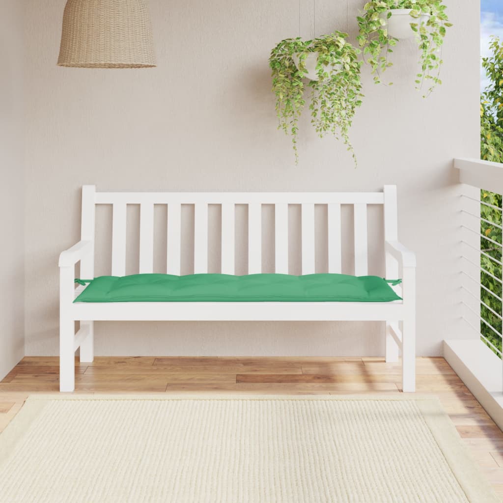 Vidaxl Garden Bench Pushion 150x50x7 cm Oxford Fabric Green