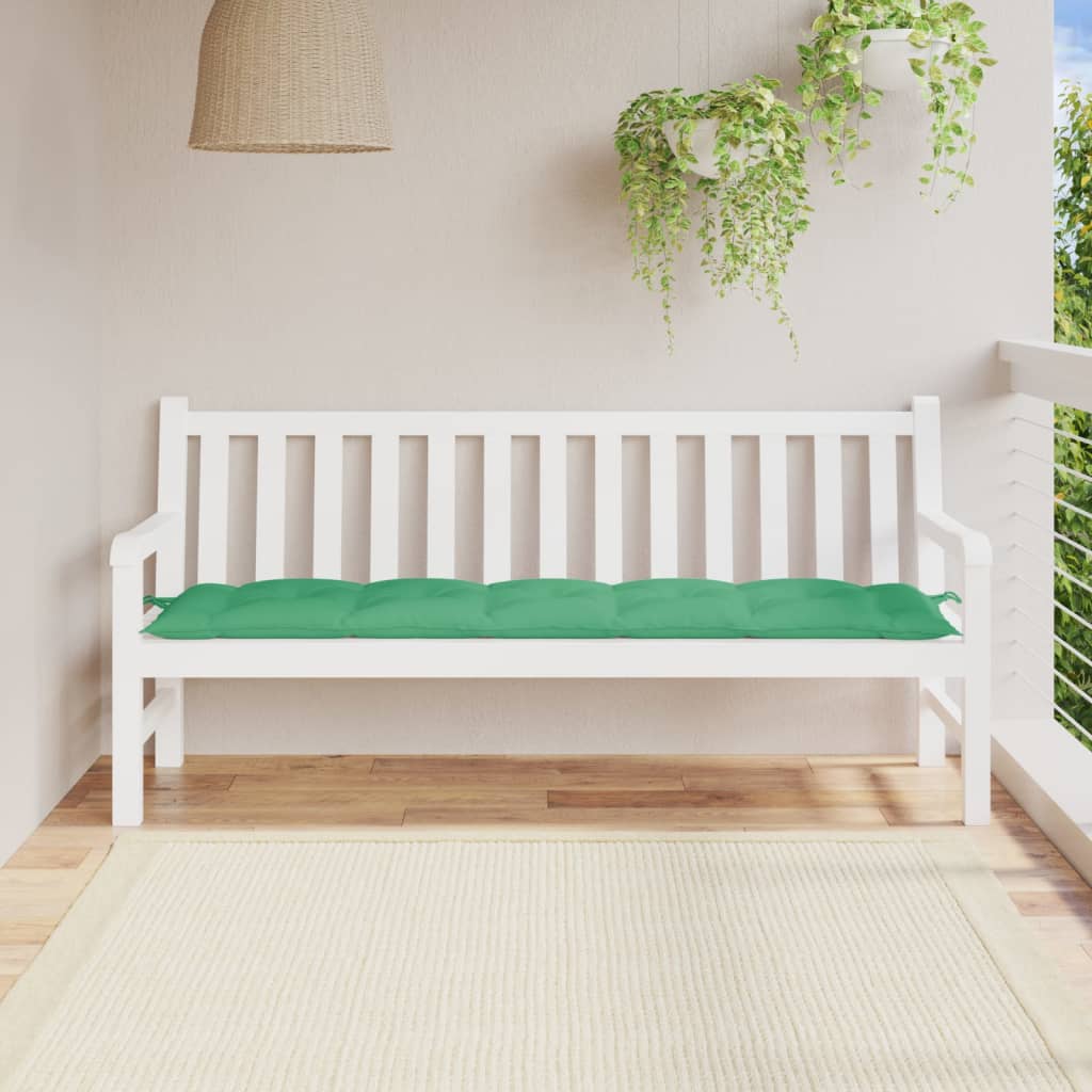 Vidaxl Garden Bench Pushion 180x50x7 cm Oxford Fabric Green