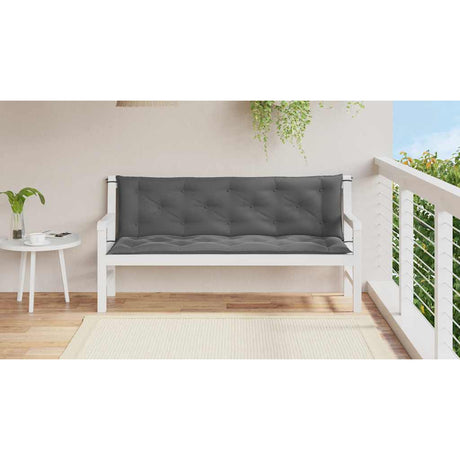 Vidaxl Garden Bench Pushion 150x (50+50) x7 cm Oxford stof Anthracite farvet