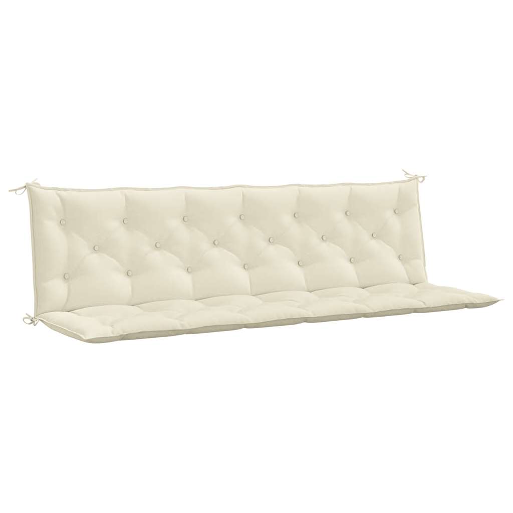 Vidaxl Garden Bench Pushion 200x (50+50) X7 cm Oxford Fabric Crèmewit