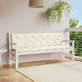Vidaxl Garden Bench Pushion 200x (50+50) X7 cm Oxford Fabric Crèmewit