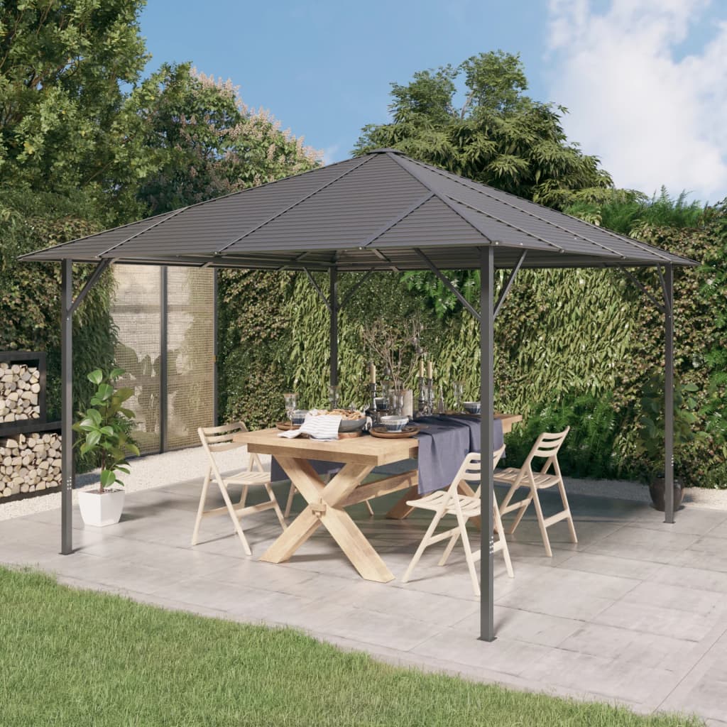 VidaXL Gazebo med tag 3x3 m antracit