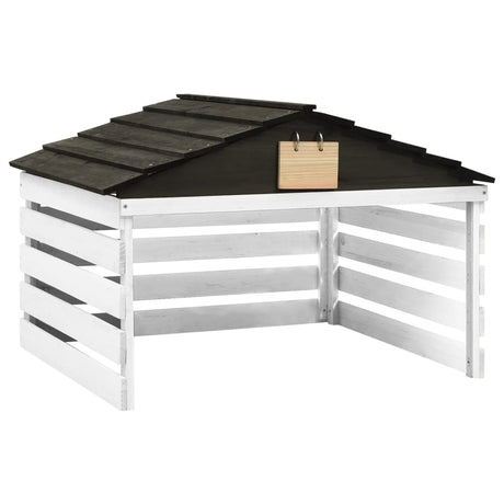 Vidaxl -dækning til plæneklipper 78x74x54 cm vurenhout sort og hvid