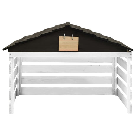 Vidaxl -dækning til plæneklipper 78x74x54 cm vurenhout sort og hvid
