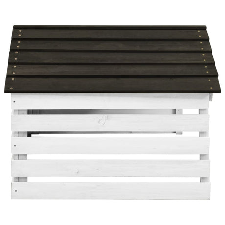 Vidaxl -dækning til plæneklipper 78x74x54 cm vurenhout sort og hvid