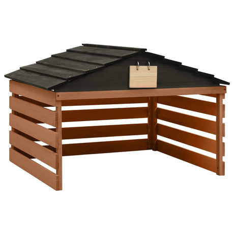 Vidaxl -dækning til plæneklipper 78x74x54 cm vurenhout sort brun