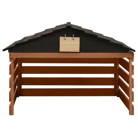 Vidaxl -dækning til plæneklipper 78x74x54 cm vurenhout sort brun