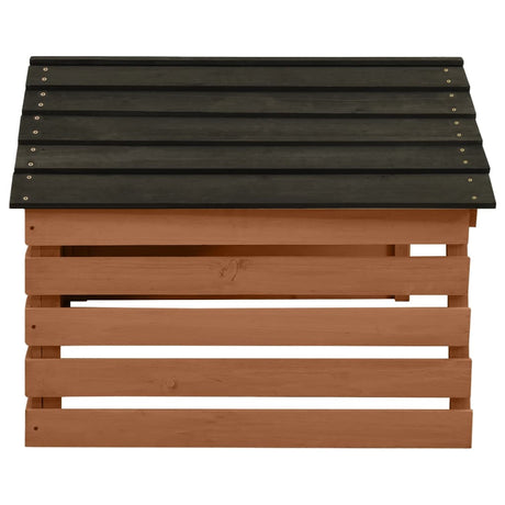Vidaxl -dækning til plæneklipper 78x74x54 cm vurenhout sort brun