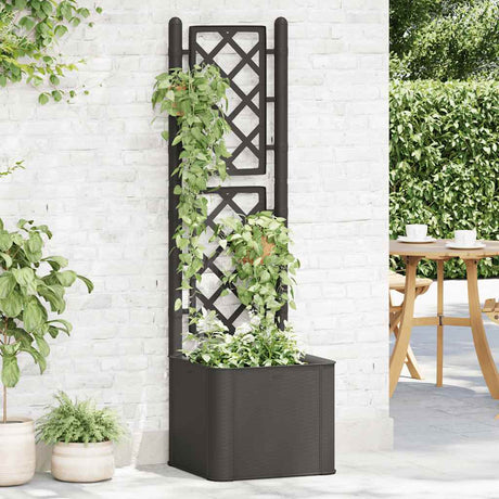 Vidaxl planter højt med latwerk og selvudvalgssystem Anthracite