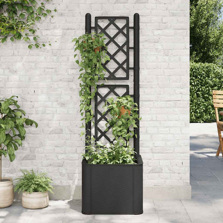 Vidaxl planter højt med latwerk og selvudvalgssystem Anthracite