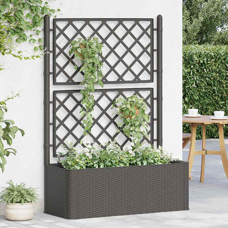 Vidaxl planter højt med latwerk og selvudvalgssystem Anthracite