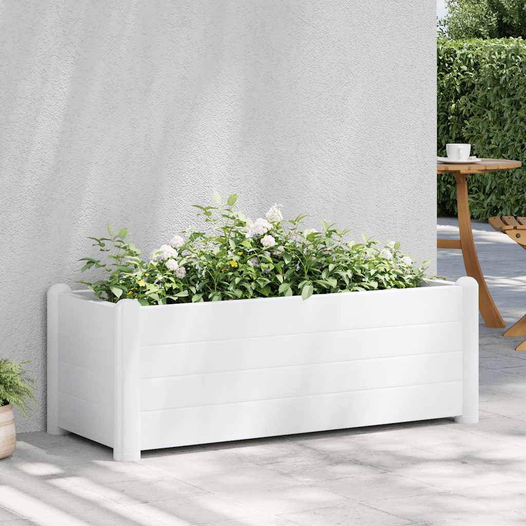 Vidaxl Planning Box hævet 100x43x35 cm pp hvid