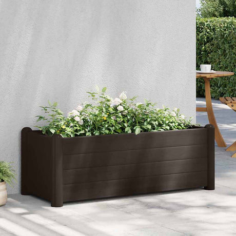 Vidaxl Planning Box hævet 100x43x35 cm pp mokka
