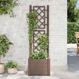 Vidaxl Plannet med latwerk 43x43x142 cm pp mokka