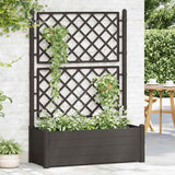 Vidaxl planter med latwerk 100x43x142 cm pp anthracite