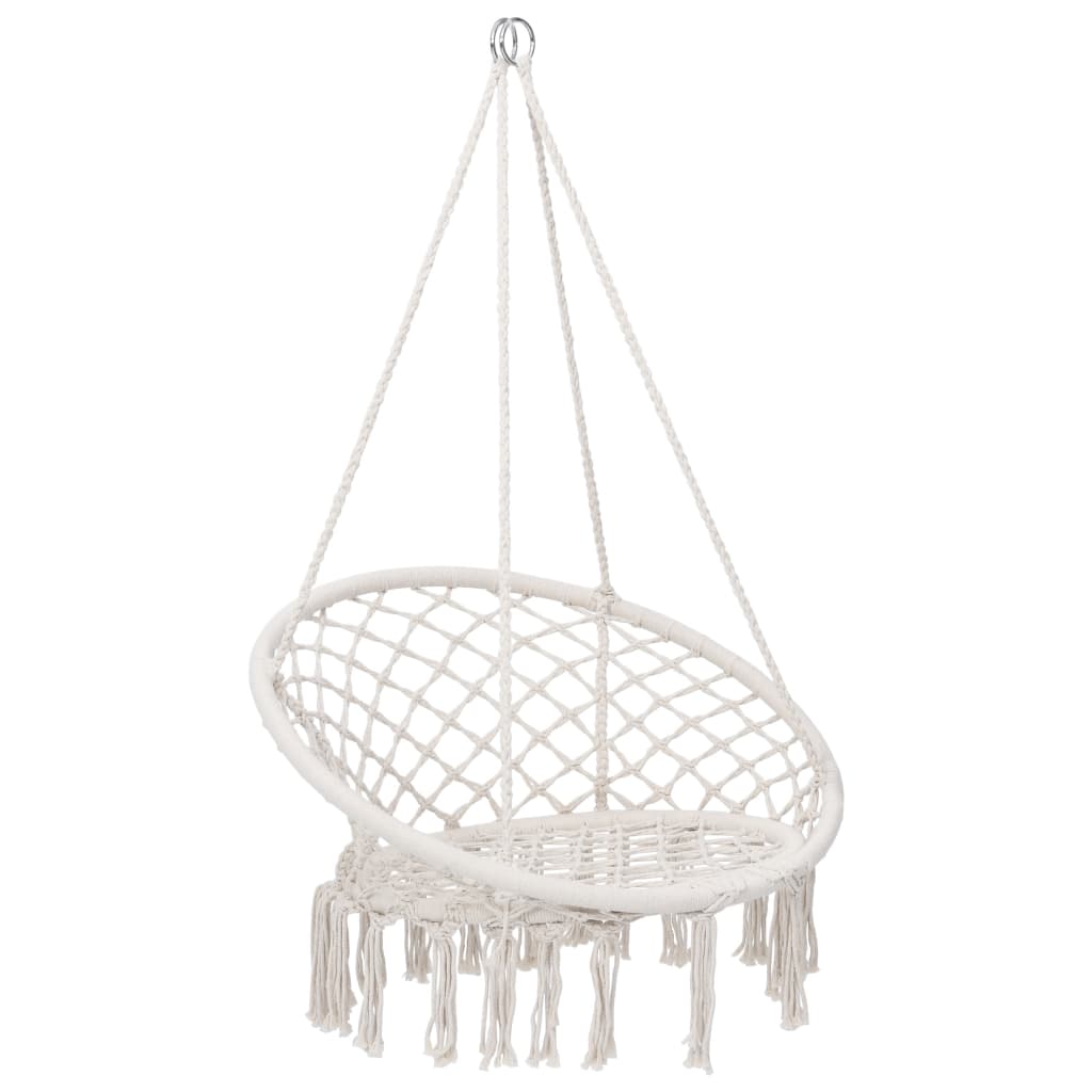 Vidaxl hængende stol 80 cm beige