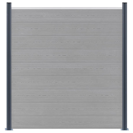 Vidaxl hegn poster 2 stk 185 cm aluminium mørkegrå
