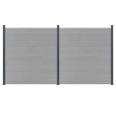 Vidaxl hegn poster 3. st 185 cm aluminium mørkegrå