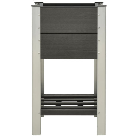 Vidaxl planter hævet med hylde 50x50x90 cm HKC grå