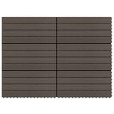 Vidaxl Terrace Fliser 6 stk. 60x30 cm 1,08 m² HKC mørkebrun
