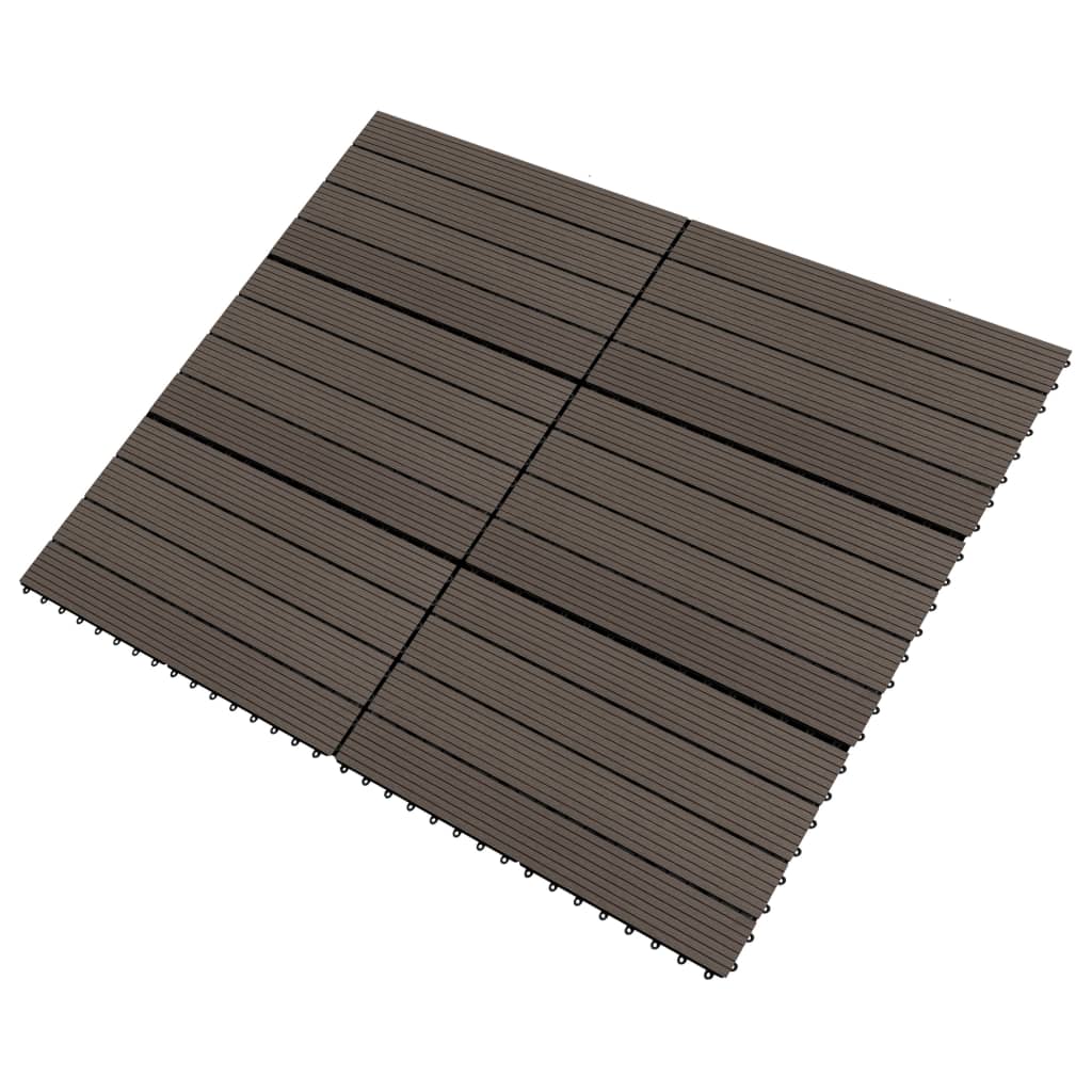 Vidaxl Terrace Fliser 6 stk. 60x30 cm 1,08 m² HKC mørkebrun