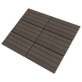 Vidaxl Terrace Fliser 6 stk. 60x30 cm 1,08 m² HKC mørkebrun
