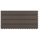 Vidaxl Terrace Fliser 6 stk. 60x30 cm 1,08 m² HKC mørkebrun
