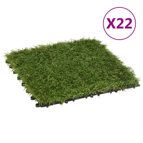 Vidaxl Kunstige græsfliser 22 pcs 30x30 cm grøn