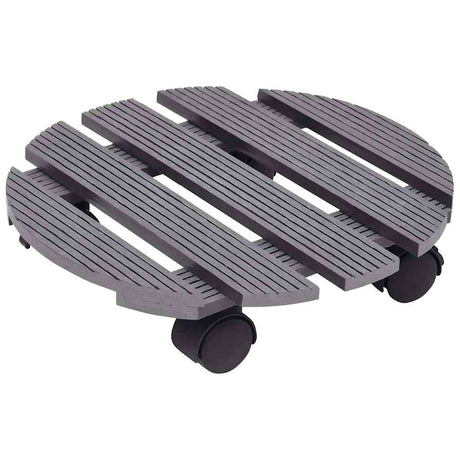 Vidaxl Plant Trolleys 2 PCS Ø30X7,5 cm HKC Grå