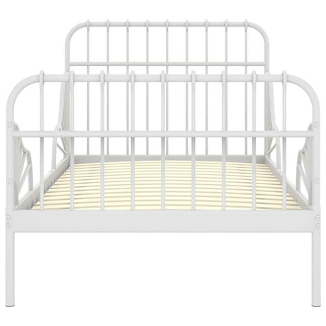 Vidaxl bedframe verlengbaar metaal wit 80x130 200 cm