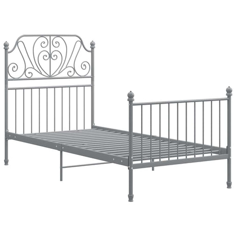 Vidaxl bedframe metaal grijs 100x200 cm