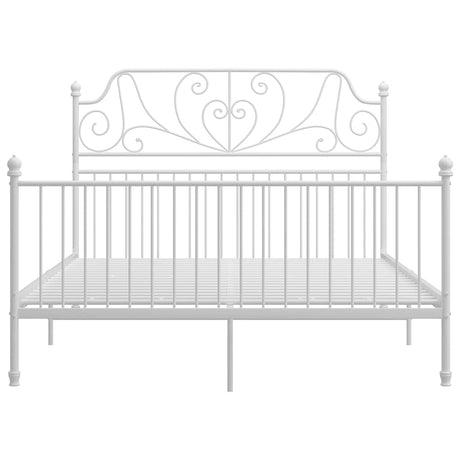 Vidaxl bedframe metaal wit 140x200 cm