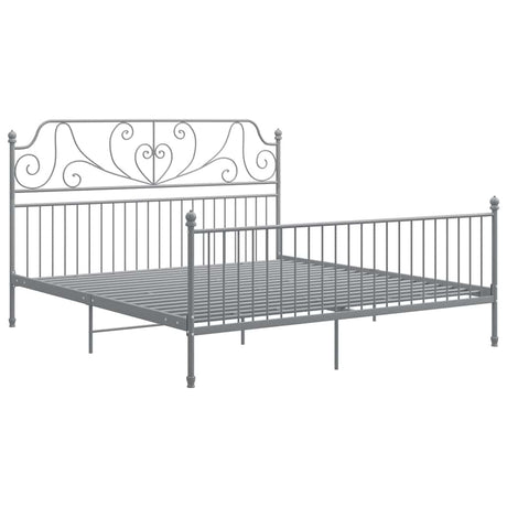 Vidaxl bedframe metaal grijs 200x200 cm