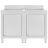Vidaxl Washbasin Cabinets Commercial 2 st rustfrit stål