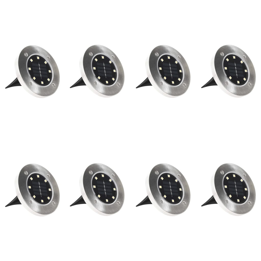 Vidaxl Ground Lamps 8 st Solar LED RGB -farve