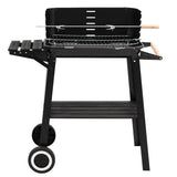 Vidaxl Charcoal Barbecue med hjulstål sort