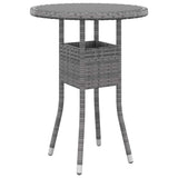Vidaxl 3-delige tuinset poly rattan grijs